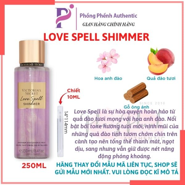 [10ML- Đủ Mùi ] XỊT THƠM TOÀN THÂN BODY MIST VICTORIA'S SECRET 10ML - PHỒNG PHỀNH