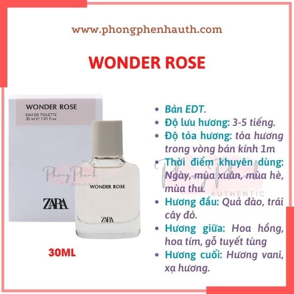 [30ML] Nước hoa Nữ ZARA các mùi mua sale