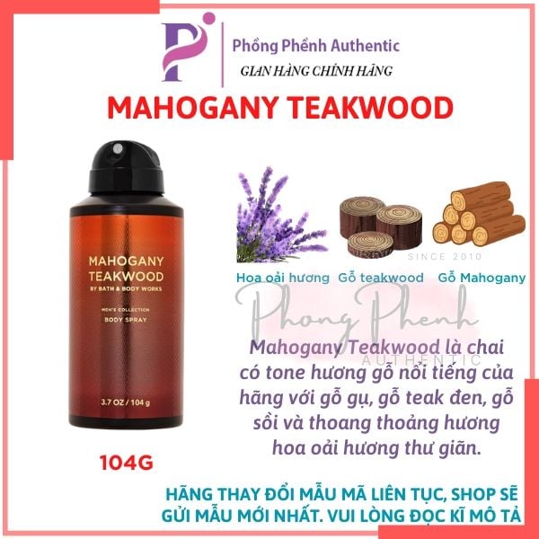 Xịt Thơm Body mist, Xịt Khử Mùi Lưu Hương Toàn Thân, Body Mist Nam - Men's Collection Bath&Body Works Body - PHỒNG PHỀNH