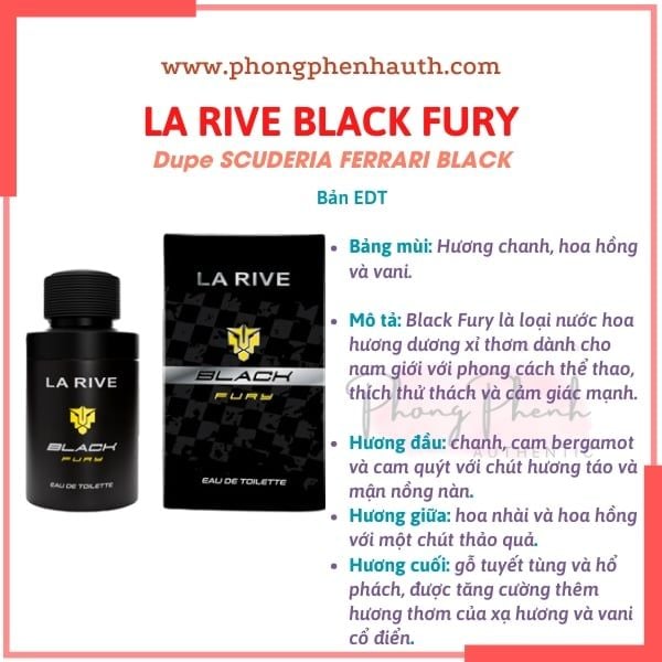NƯỚC HOA NAM LA RIVE FOR MEN EDT CÁC MÙI MUA SALE
