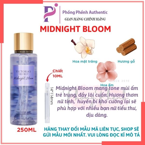 [10ML- Đủ Mùi ] XỊT THƠM TOÀN THÂN BODY MIST VICTORIA'S SECRET 10ML - PHỒNG PHỀNH