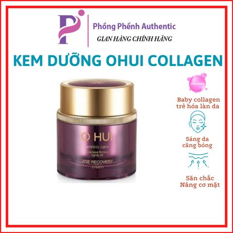 [Unbox 30ml] Kem chống lão hóa OHUI Age Recovery Cream 25ml chứa Baby Collagen