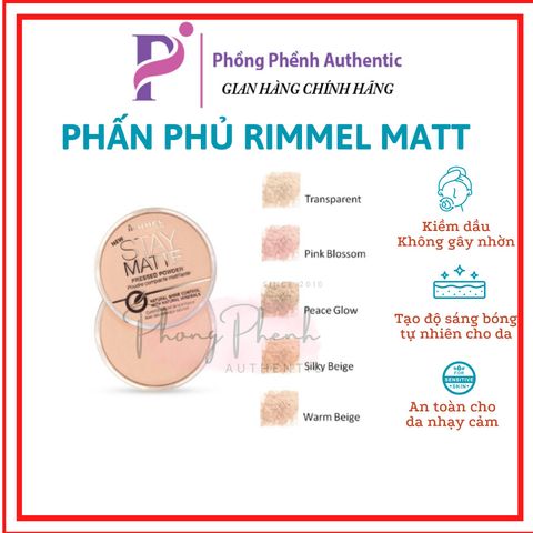 Phấn phủ Rimmel London Stay Matt Pressed Powder fullsize - PHỒNG PHỀNH