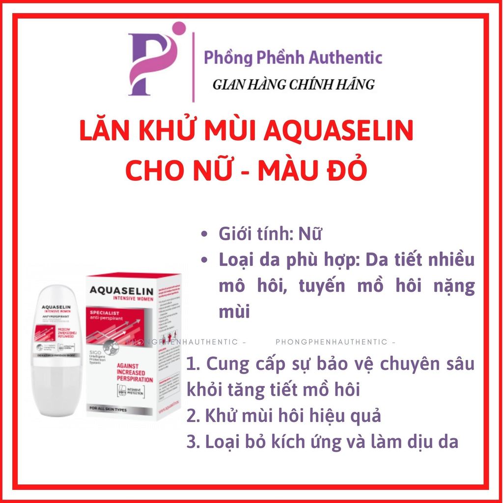 Lăn khử mùi đặc trị Aquaselin Specialist anti-perspirant 50ml