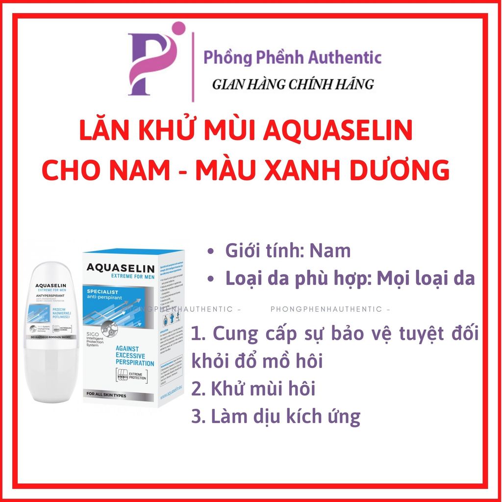 Lăn khử mùi đặc trị Aquaselin Specialist anti-perspirant 50ml