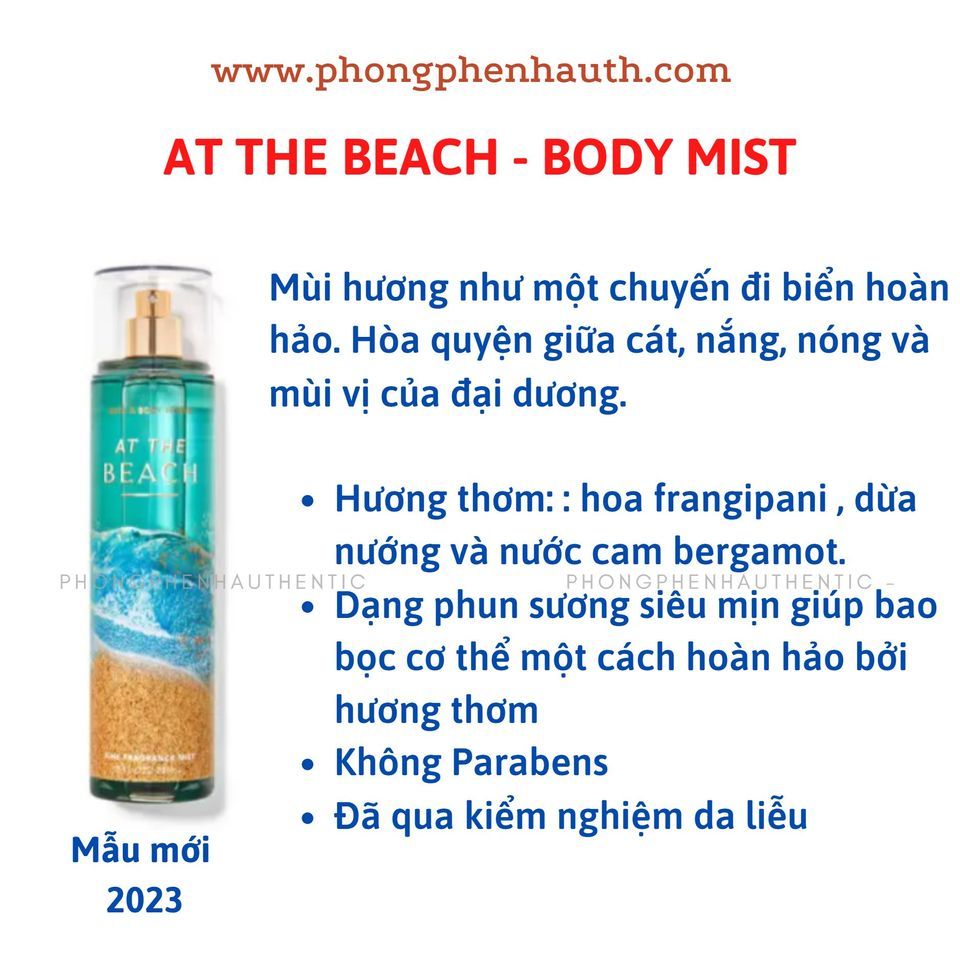 XỊT THƠM CƠ THỂ BATH & BODY WORKS BODY MIST 236ML