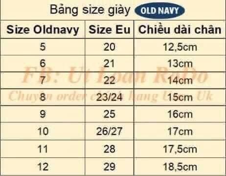 Giày nhựa dẻo bé gái Old Navy mua sale US