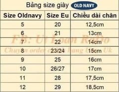 Giày nhựa dẻo bé gái Old Navy mua sale US