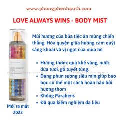 XỊT THƠM CƠ THỂ BATH & BODY WORKS BODY MIST 236ML