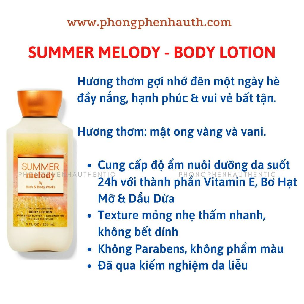 Dưỡng thể nước hoa Bath & Body Works  Body Lotion 236ml