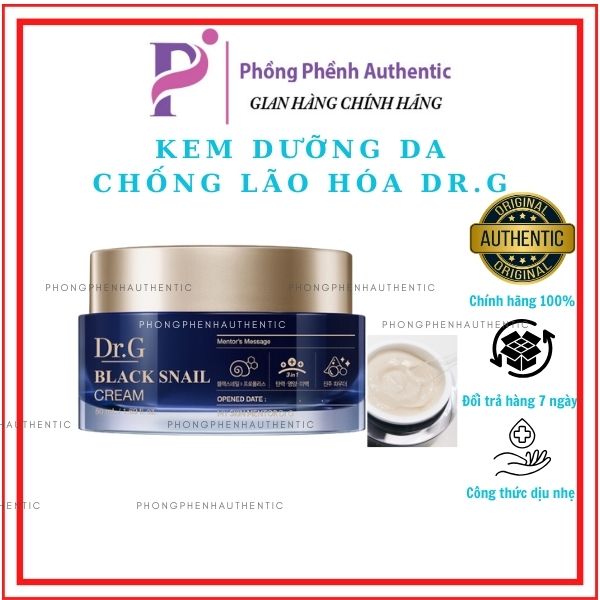 Kem ốc sên chống lão hóa DR.G Black Snail Cream 50ml
