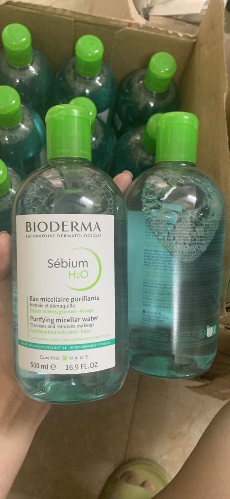 TẨY TRANG BIODERMA HỒNG, XANH CHAI 500ML