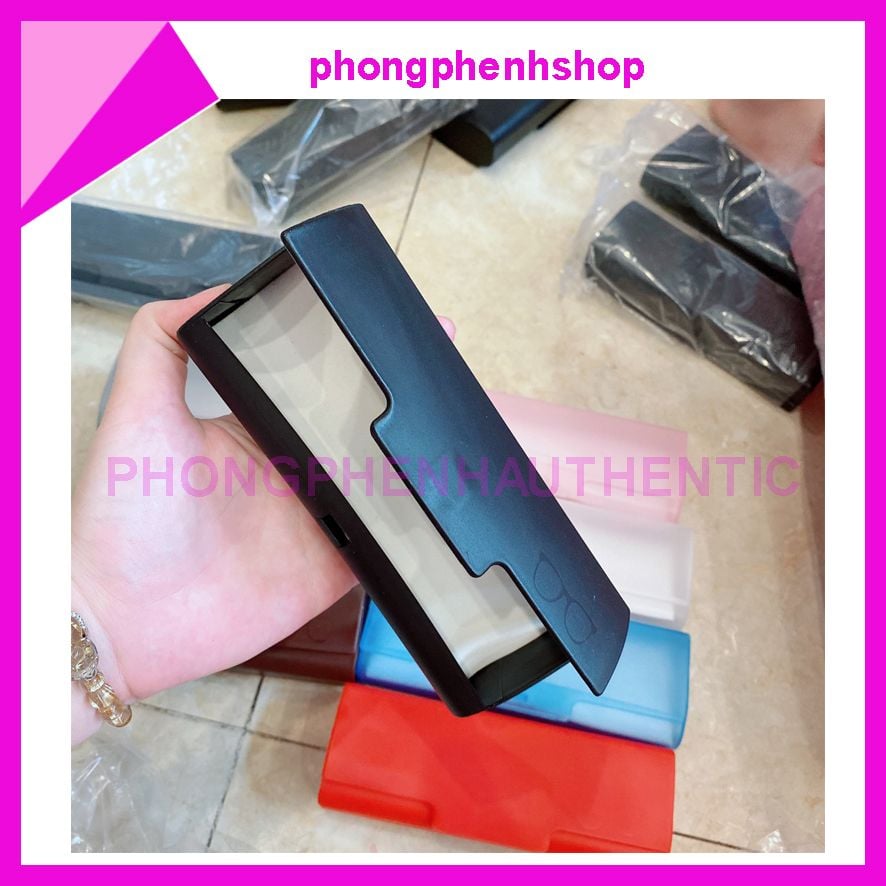 Hộp nhựa đựng kính - Nắp gập - Tặng kèm khăn lau kính _RANDOM MÀU