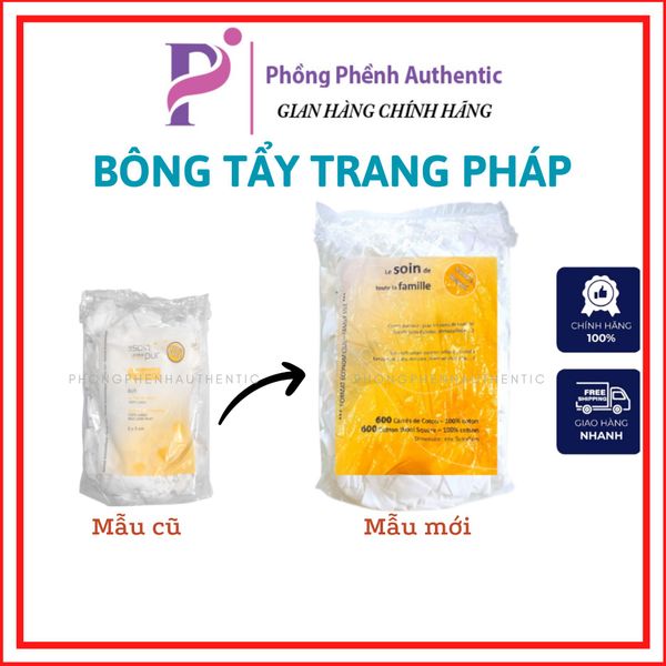 BÔNG TẨY TRANG SANTE LE SOIN LARETAT PUR TÚI 600 MIẾNG