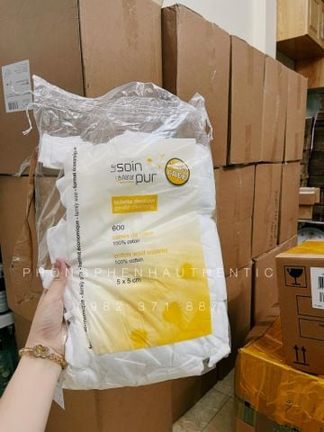 BÔNG TẨY TRANG SANTE LE SOIN LARETAT PUR TÚI 600 MIẾNG