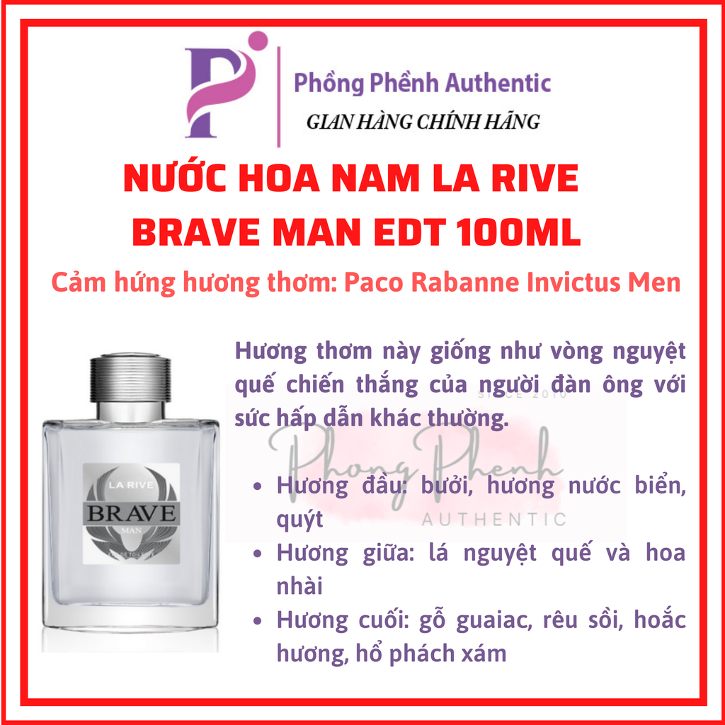 NƯỚC HOA NAM LA RIVE FOR MEN EDT CÁC MÙI MUA SALE
