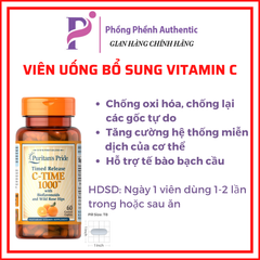 Viên uống bổ sung vitamin C Puritan's Pride C-500mg C-1000MG
