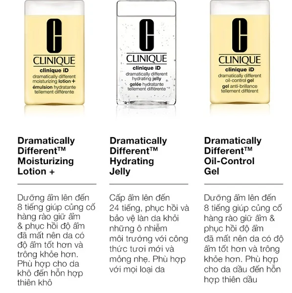 [BILL US] Kem dưỡng Clinique Dramatically Different Moisturizing Lotion+ - Dramatically Different Hydrating Jelly 125ML