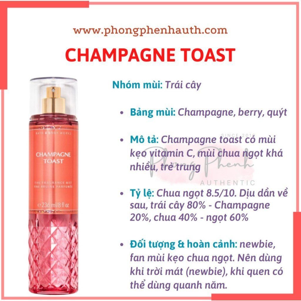(Đủ mùi) BEST SELLER 10ml xịt thơm toàn thân body mist Bath & Body Works - PHỒNG PHỀNH