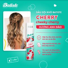 DẦU GỘI KHÔ BATISTE DRY SHAMPOO 200ML