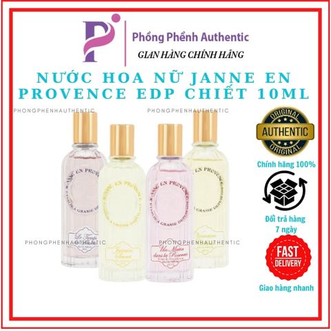 [CHIẾT 10ML] Nước hoa Nữ Janne en Provence EDP 60ml: Jasmine Secrets, La Roseraie, Verveine Cédrat, Des Secrets
