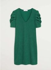 VÁY NỮ MANGO AUTH RUCHED SLEEVE DRESS