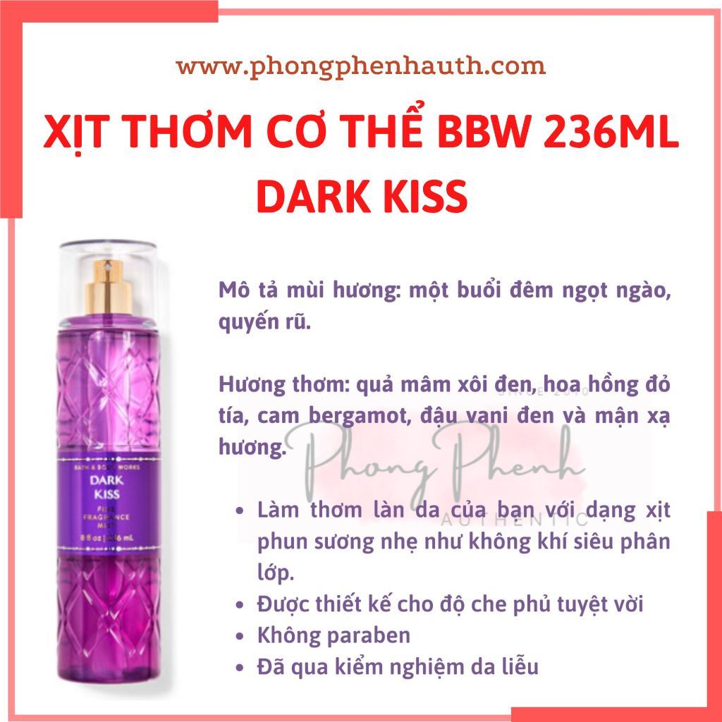 (Đủ mùi) BEST SELLER 10ml xịt thơm toàn thân body mist Bath & Body Works - PHỒNG PHỀNH
