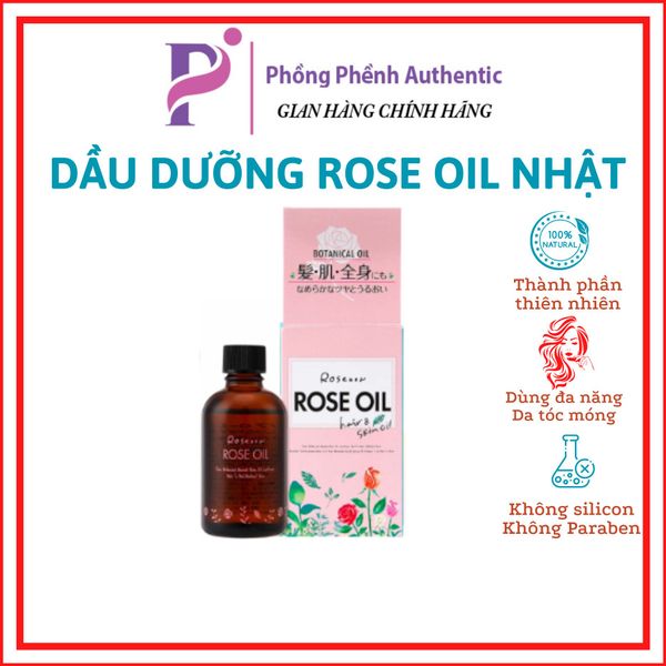 Dầu dưỡng Rose Oil Botanical Nhật Bản dưỡng da - tóc - móng (đủ bill) - PHỒNG PHỀNH