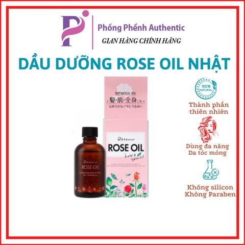 Dầu dưỡng Rose Oil Botanical Nhật Bản dưỡng da - tóc - móng (đủ bill) - PHỒNG PHỀNH