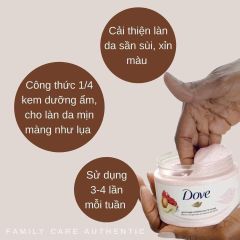 TẨY DA CHẾT TOÀN THÂN DOVE HŨ 225ML BẢN ĐỨC