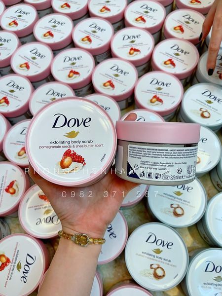 TẨY DA CHẾT TOÀN THÂN DOVE HŨ 225ML BẢN ĐỨC