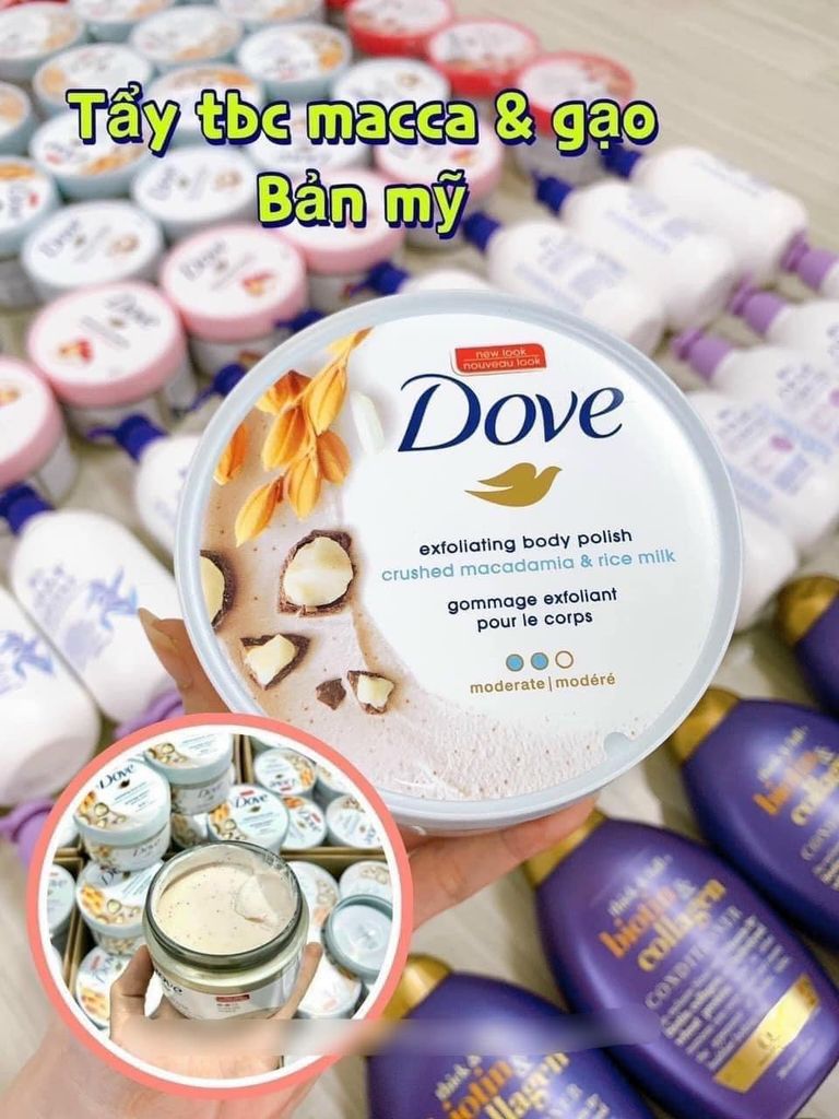 TẨY DA CHẾT TOÀN THÂN DOVE HŨ 225ML BẢN ĐỨC