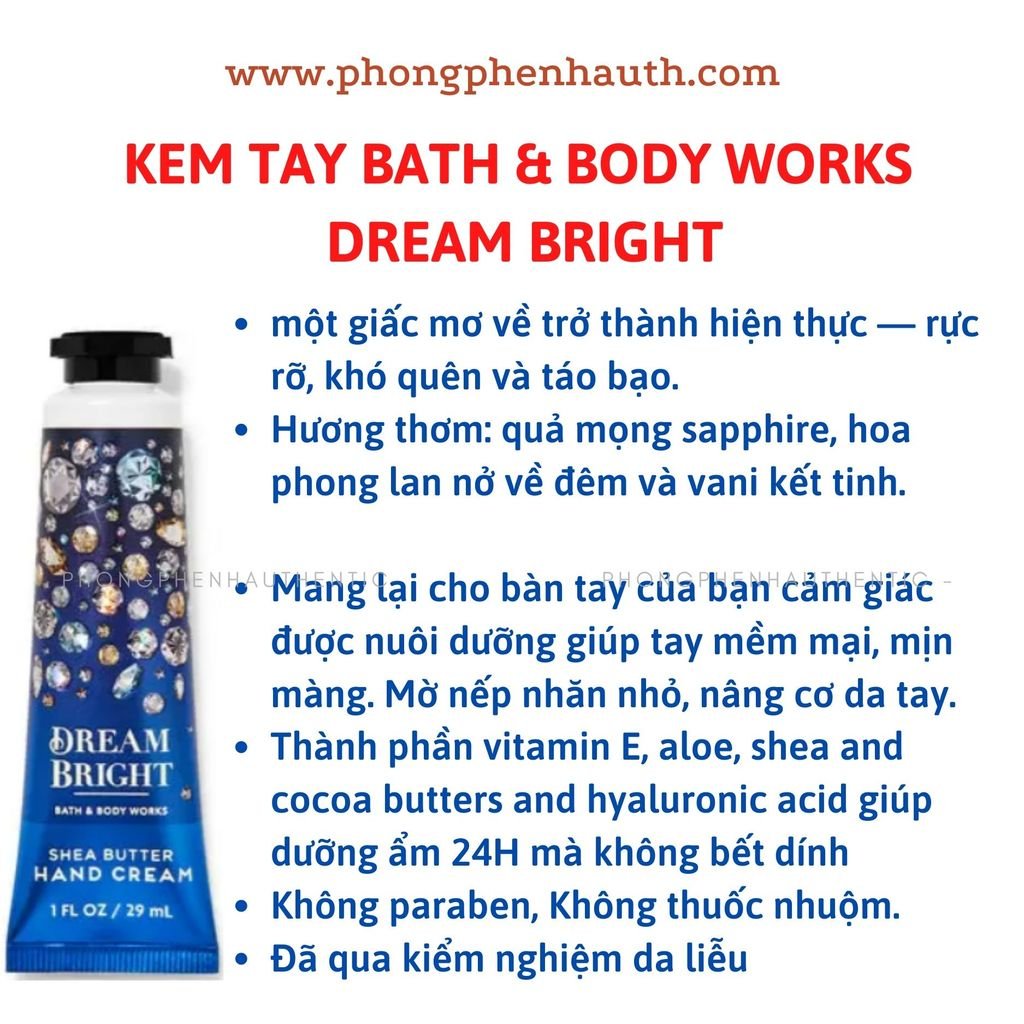 KEM DƯỠNG DA TAY BATH &BODY WORKS TUÝP 29ML