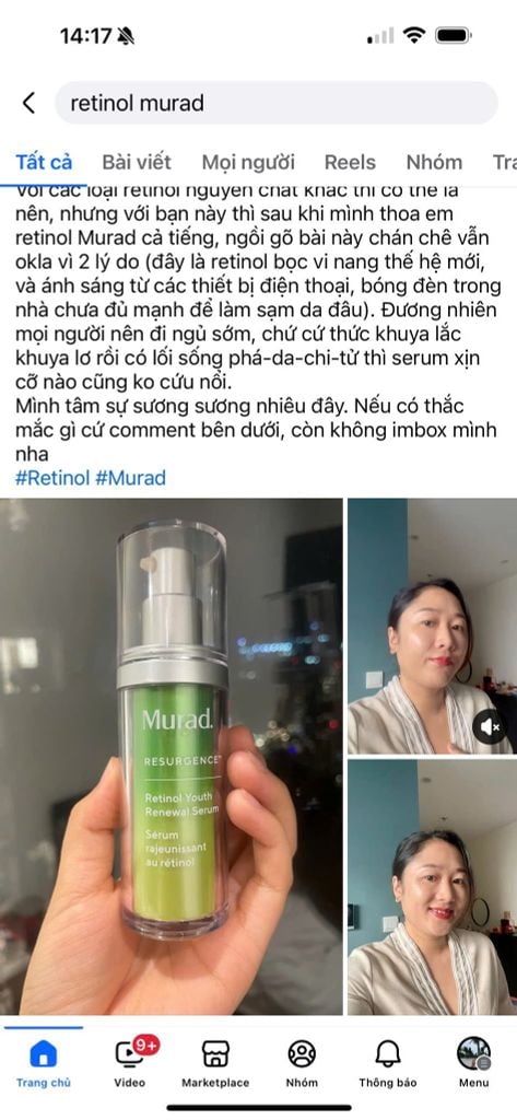 Tinh Chất Hỗ Trợ Tái Tạo, Trẻ Hóa Da Murad Retinol Youth Renewal Serum 5ml