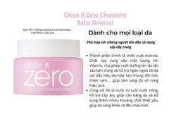 Sáp Tẩy Trang Zero Banila Co Clean It Đủ Màu Đủ Size Original Purifying Revitalizing Nourishing - PHỒNG PHỀNH