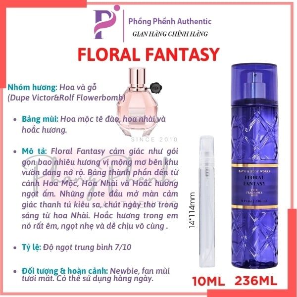 [CHIẾT 10ML LUXURY] XỊT THƠM TOÀN THÂN BODY MIST BATH & BODY WORKS - PHỒNG PHỀNH