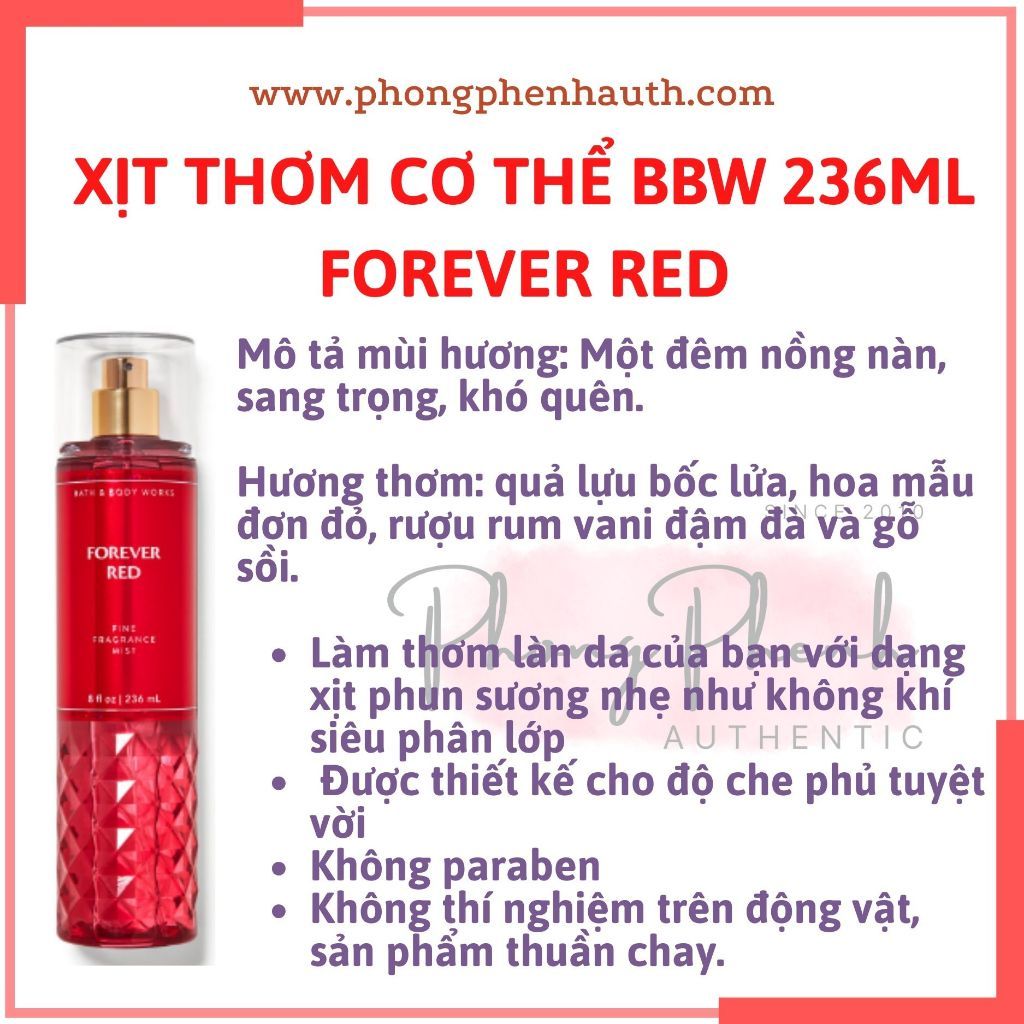 (Đủ mùi) BEST SELLER 10ml xịt thơm toàn thân body mist Bath & Body Works - PHỒNG PHỀNH