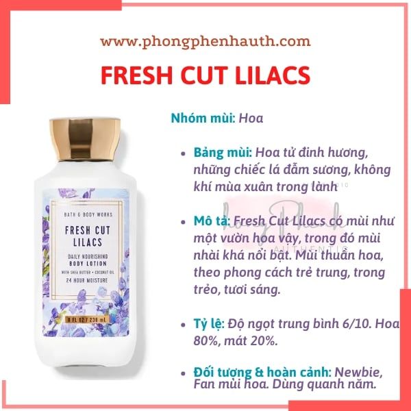 Dưỡng thể nước hoa Bath & Body Works  Body Lotion 236ml