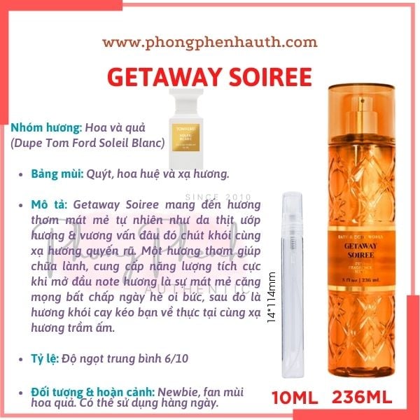 XỊT THƠM CƠ THỂ BATH & BODY WORKS BODY MIST 236ml DÒNG LUXURY
