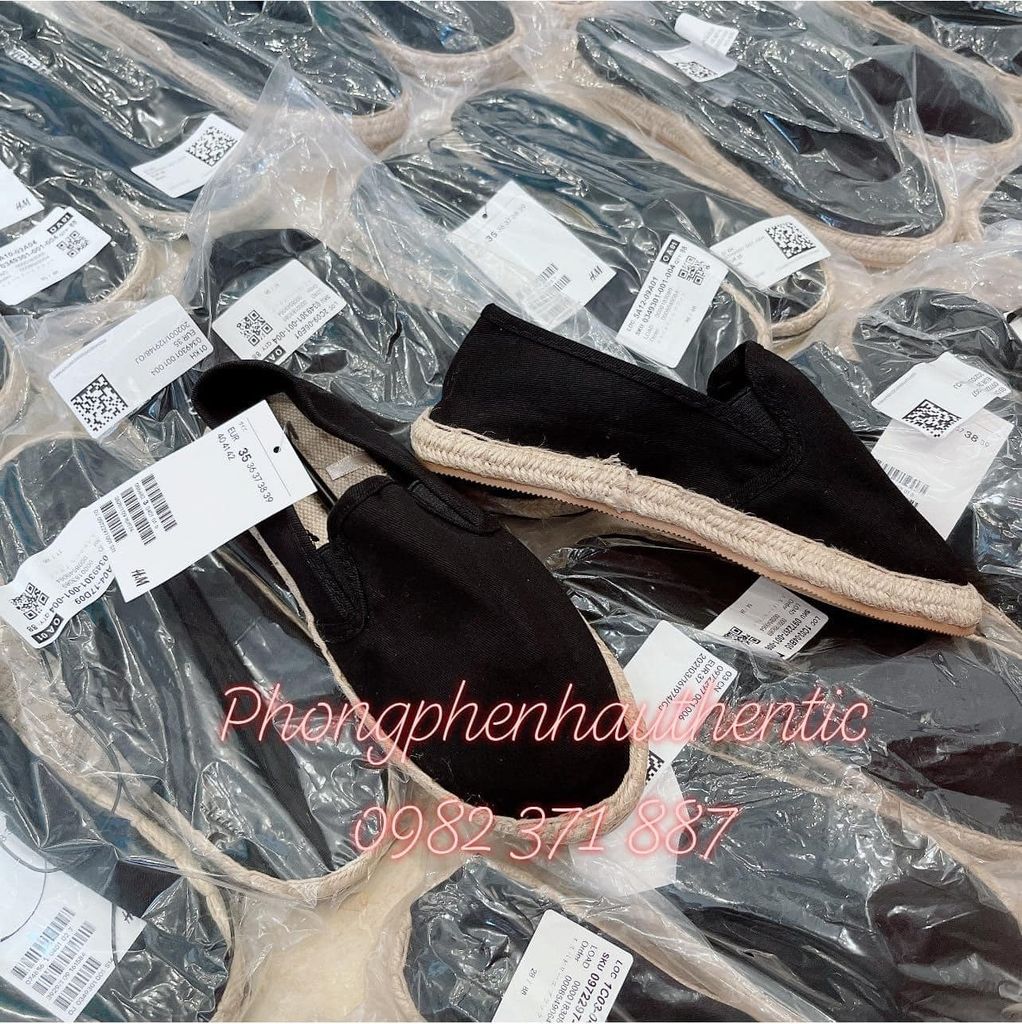 Giày HM Espadrilles đế viền cói mua sale