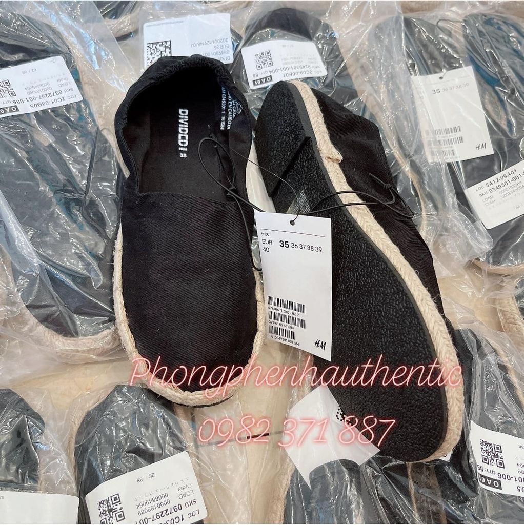 Giày HM Espadrilles đế viền cói mua sale