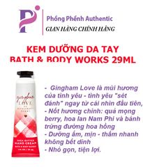 KEM DƯỠNG DA TAY BATH &BODY WORKS TUÝP 29ML
