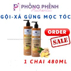 SET DẦU GỘI - XẢ GỪNG/ARGAN OIL GINGER BOOTS MATURE'S SERIES MOISTURISED HAIR & SOOTHED SCALP CHAI 480ML
