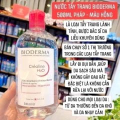 TẨY TRANG BIODERMA HỒNG, XANH CHAI 500ML