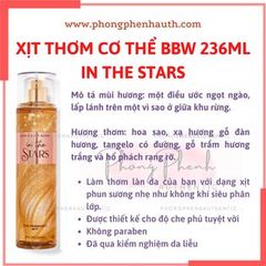 XỊT THƠM CƠ THỂ BATH & BODY WORKS BODY MIST 236ML