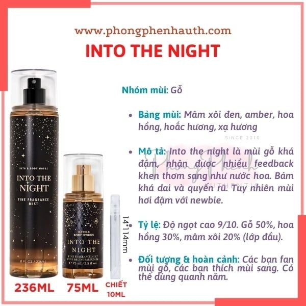 (Đủ mùi) BEST SELLER 10ml xịt thơm toàn thân body mist Bath & Body Works - PHỒNG PHỀNH