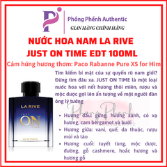 NƯỚC HOA NAM LA RIVE FOR MEN EDT CÁC MÙI MUA SALE