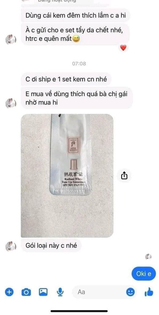 1 gói Kem chống nắng Whoo nâng tông Gongjinhyang Seol Radiant White Tone Up Sunscreen SPF50+,PA++++ - PHỒNG PHỀNH