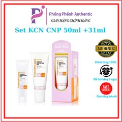 Set kem chống nắng CNP 50ml+31ml nâng tone cho da dầu