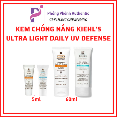 Kem chống nắng Kiehl's Ultra Light Daily UV Denfense Aqua Gel mini 5ml